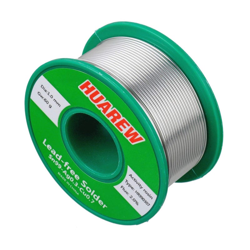HUAREW Lead Free Solder Wire with Rosin Core for Electrical Soldering (1.0mm, 60g) - Image 2